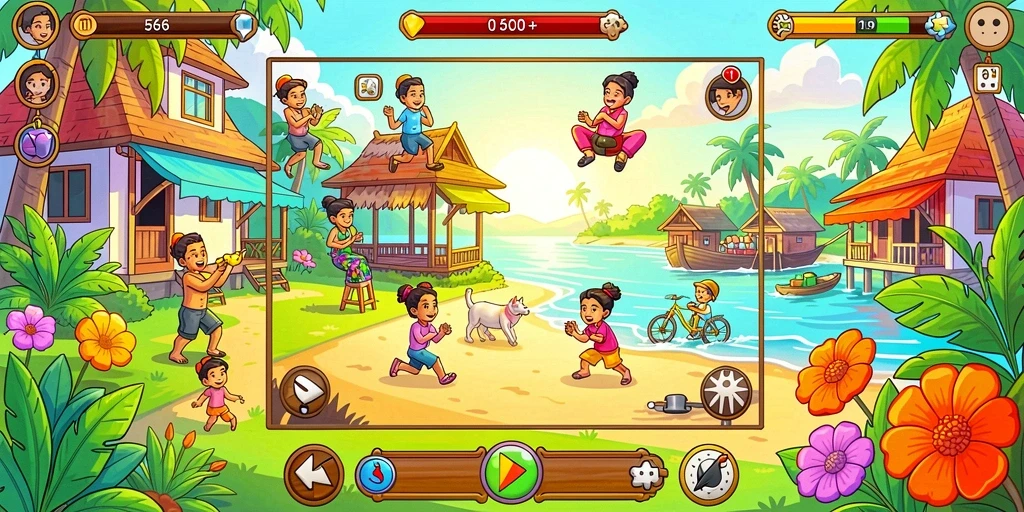 Screenshot yang menunjukkan grafik permainan yang menawan.