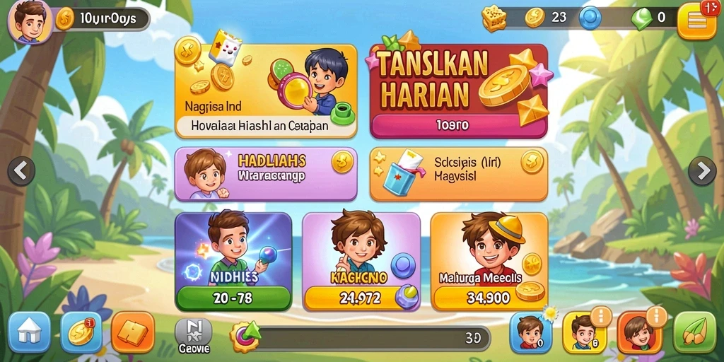 Tampilan utama yang menarik perhatian.