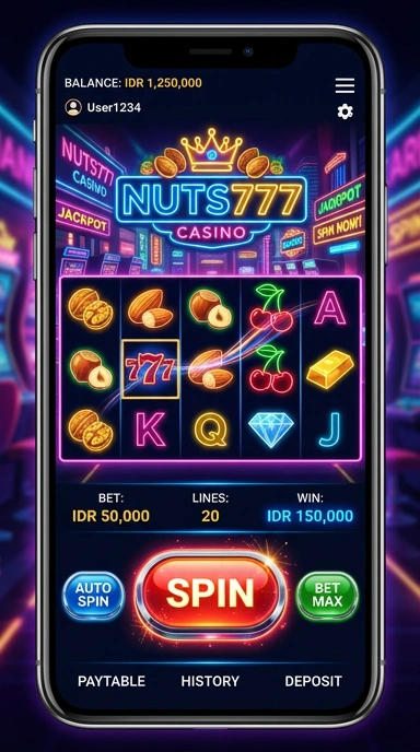 Cuplikan layar menu unduhan nuts777 untuk perangkat Android